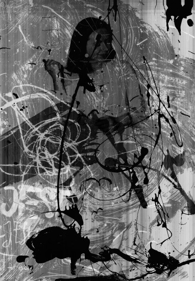 Between the Layers. I am | serigraphy, instalation | 120x86cm
